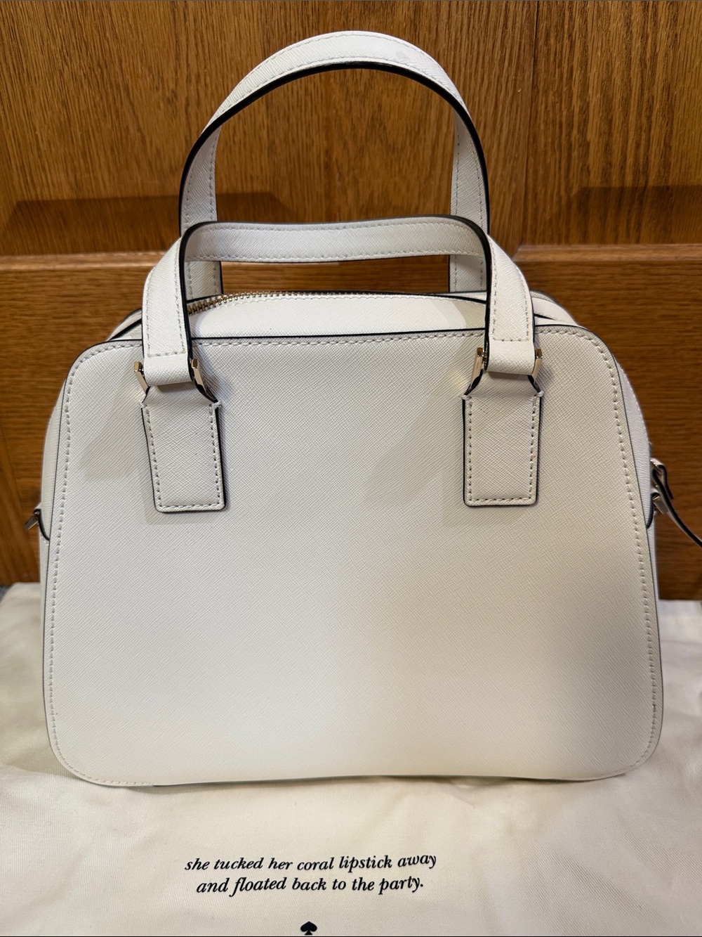 kate spade White Leather Floral & Hummingbird Satchel Rare Bag - Picture 4 of 8